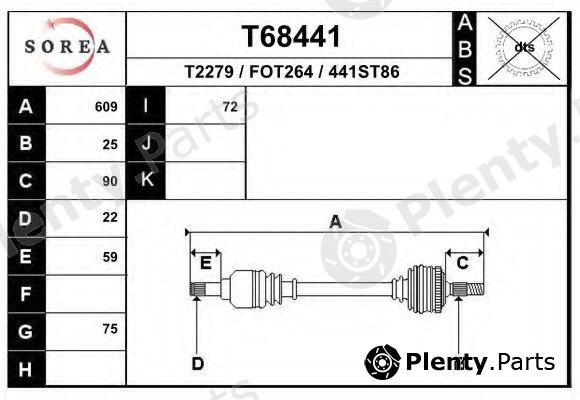  EAI part T68441 Drive Shaft