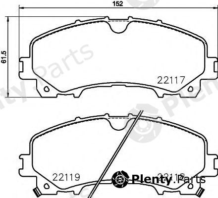  TEXTAR part 2211701 Brake Pad Set, disc brake