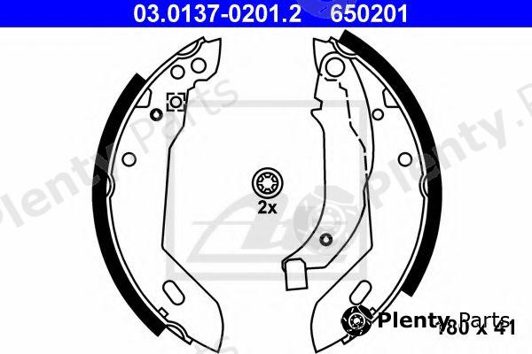  ATE part 03.0137-0201.2 (03013702012) Brake Shoe Set