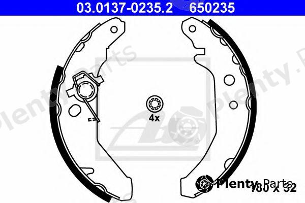  ATE part 03.0137-0235.2 (03013702352) Brake Shoe Set