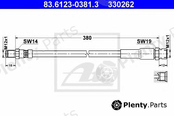  ATE part 83.6123-0381.3 (83612303813) Brake Hose