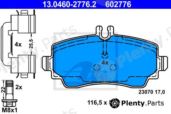 ATE part 13.0460-2776.2 (13046027762) Brake Pad Set, disc brake
