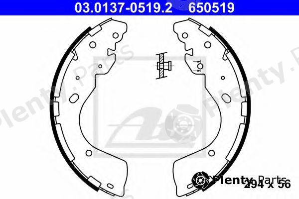  ATE part 03.0137-0519.2 (03013705192) Brake Shoe Set