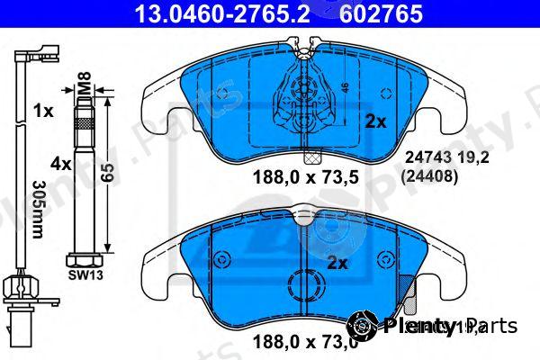  ATE part 13.0460-2765.2 (13046027652) Brake Pad Set, disc brake