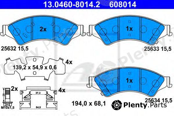  ATE part 13.0460-8014.2 (13046080142) Brake Pad Set, disc brake