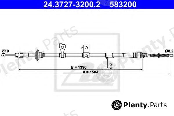  ATE part 24.3727-3200.2 (24372732002) Cable, parking brake