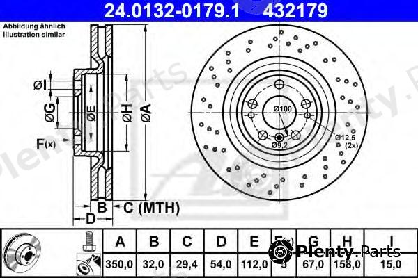 ATE part 24.0132-0179.1 (24013201791) Brake Disc