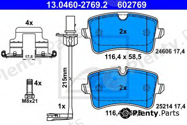  ATE part 13-0460-2769-2 (13046027692) Brake Pad Set, disc brake