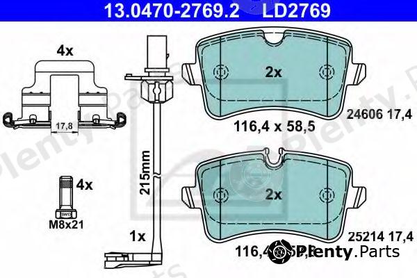  ATE part 13047027692 Brake Pad Set, disc brake