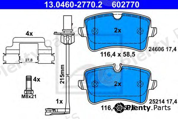  ATE part 13-0460-2770-2 (13046027702) Brake Pad Set, disc brake