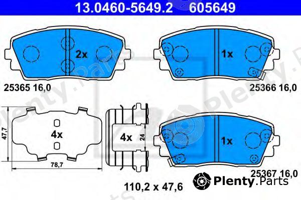 ATE part 13.0460-5649.2 (13046056492) Brake Pad Set, disc brake