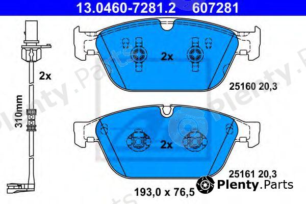  ATE part 13046072812 Brake Pad Set, disc brake