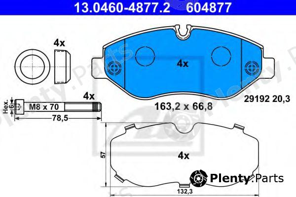  ATE part 13.0460-4877.2 (13046048772) Brake Pad Set, disc brake