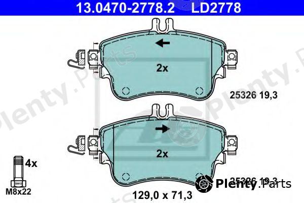  ATE part 13047027782 Brake Pad Set, disc brake