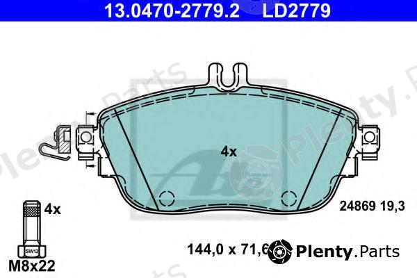  ATE part 13.0470-2779.2 (13047027792) Brake Pad Set, disc brake