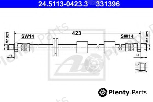  ATE part 24.5113-0423.3 (24511304233) Brake Hose