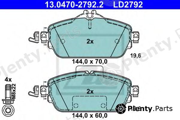  ATE part 13.0470-2792.2 (13047027922) Brake Pad Set, disc brake