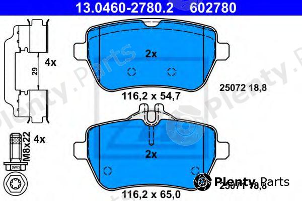  ATE part 13.0460-2780.2 (13046027802) Brake Pad Set, disc brake