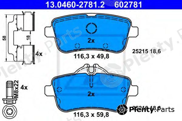  ATE part 13.0460-2781.2 (13046027812) Brake Pad Set, disc brake