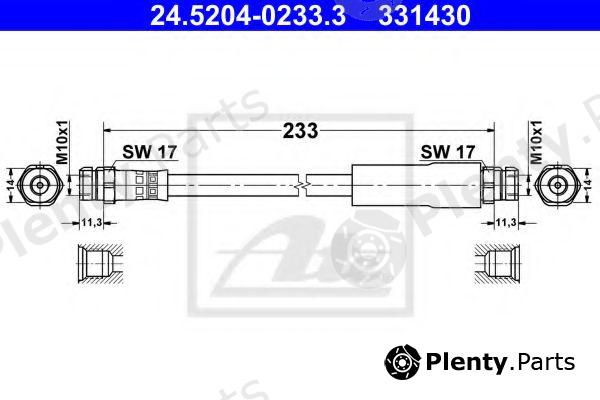  ATE part 24.5204-0233.3 (24520402333) Brake Hose