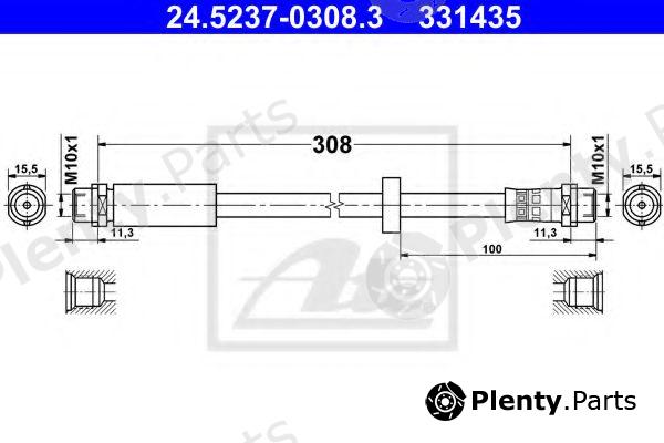  ATE part 24.5237-0308.3 (24523703083) Brake Hose