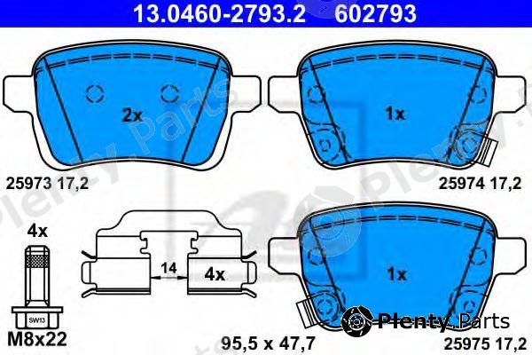  ATE part 13.0460-2793.2 (13046027932) Brake Pad Set, disc brake