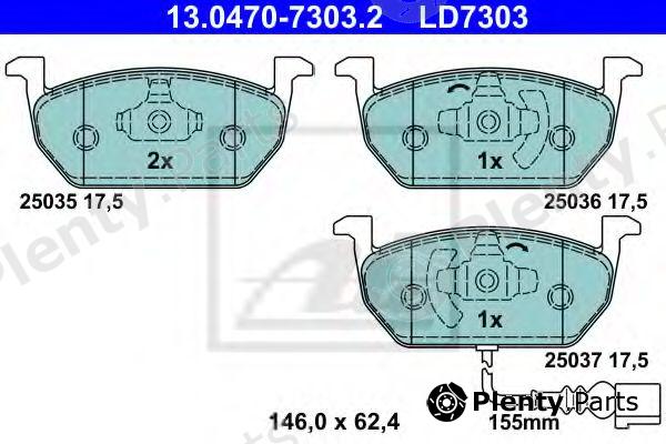  ATE part 13.0470-7303.2 (13047073032) Brake Pad Set, disc brake
