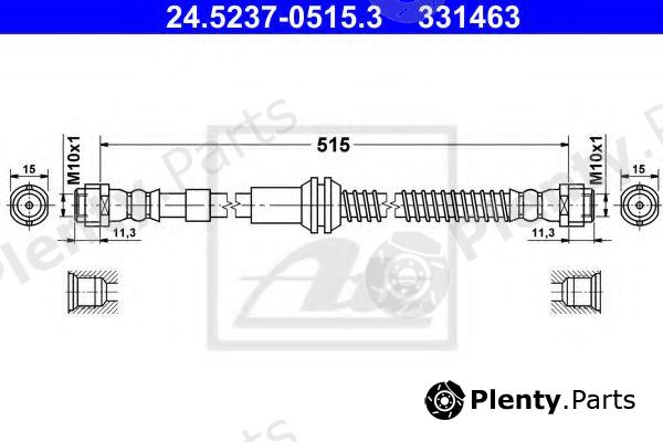  ATE part 24.5237-0515.3 (24523705153) Brake Hose