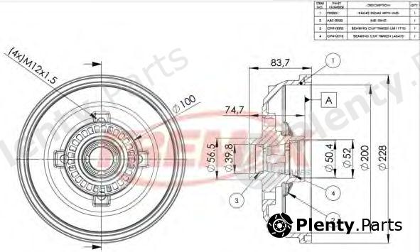  FREMAX part BD-8051 (BD8051) Brake Drum