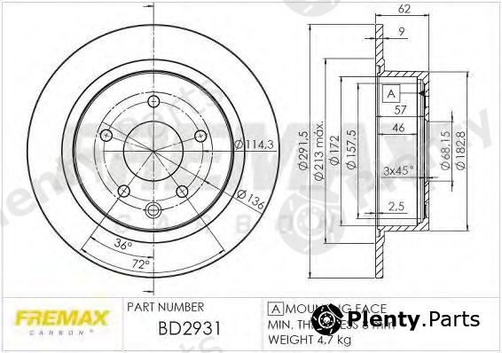 FREMAX part BD-2931 (BD2931) Brake Disc