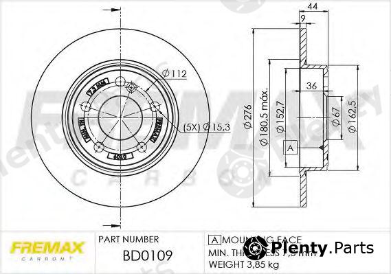  FREMAX part BD-0109 (BD0109) Brake Disc
