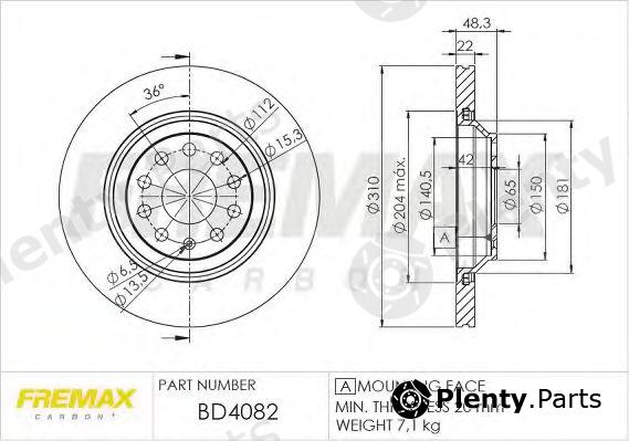 FREMAX part BD-4082 (BD4082) Brake Disc