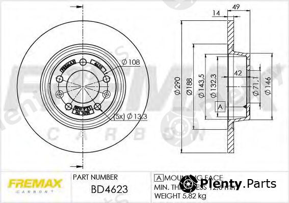  FREMAX part BD-4623 (BD4623) Brake Disc