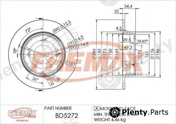  FREMAX part BD-5272 (BD5272) Brake Disc