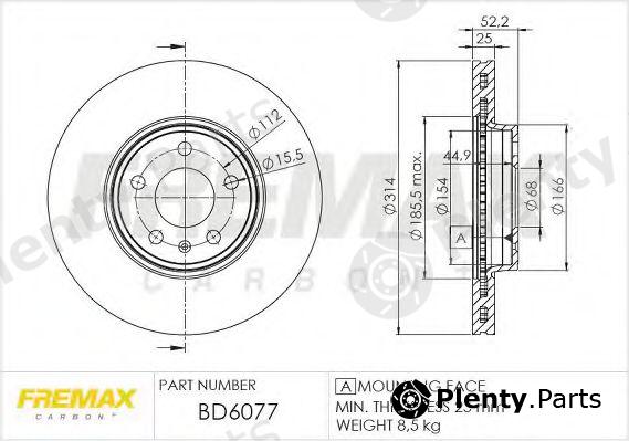  FREMAX part BD-6077 (BD6077) Brake Disc