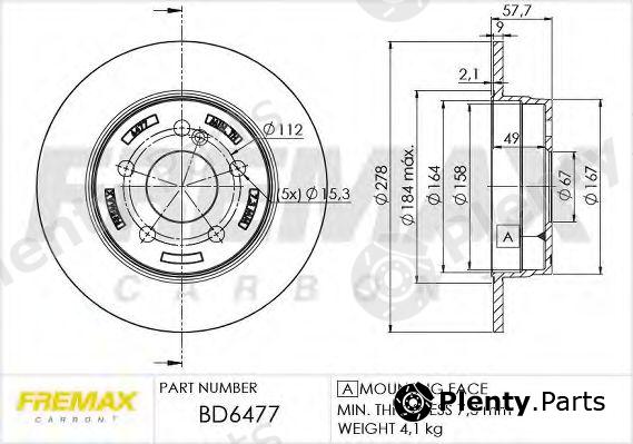  FREMAX part BD-6477 (BD6477) Brake Disc