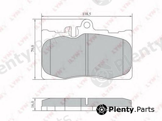  LYNXauto part BD-7568 (BD7568) Brake Pad Set, disc brake