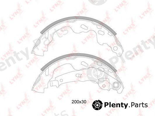  LYNXauto part BS-7526 (BS7526) Brake Shoe Set