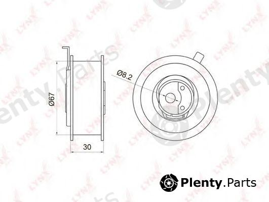  LYNXauto part PB-1003 (PB1003) Tensioner Pulley, timing belt