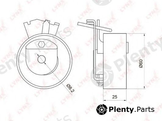  LYNXauto part PB-1013 (PB1013) Tensioner Pulley, timing belt