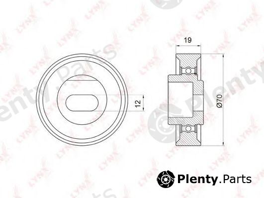  LYNXauto part PB-1022 (PB1022) Tensioner Pulley, timing belt
