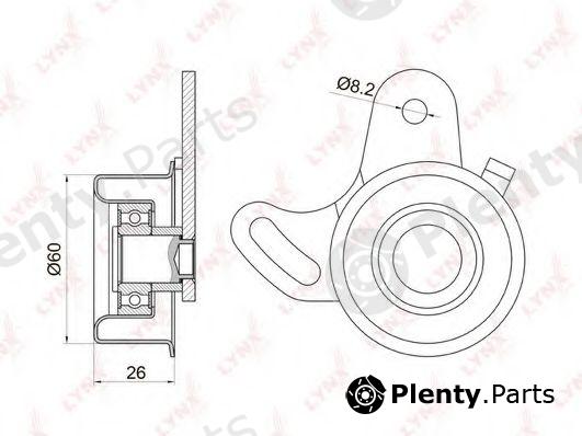  LYNXauto part PB-1023 (PB1023) Tensioner Pulley, timing belt