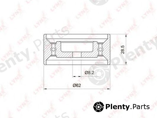  LYNXauto part PB-1060 (PB1060) Tensioner Pulley, timing belt