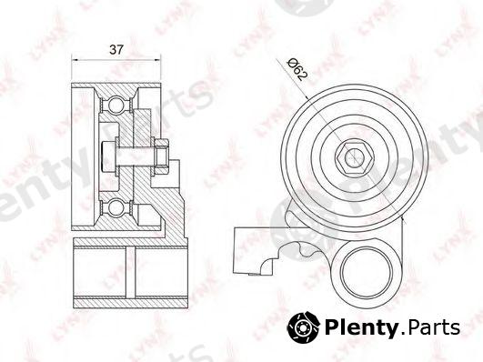  LYNXauto part PB-1062 (PB1062) Tensioner Pulley, timing belt