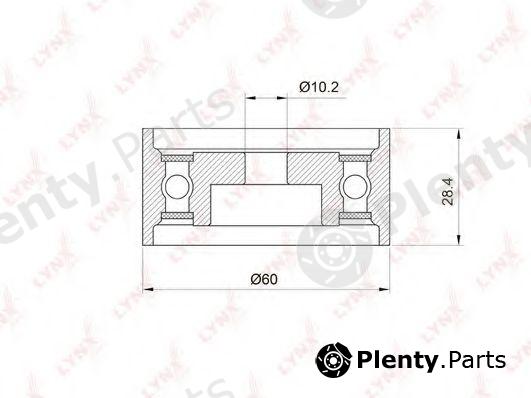  LYNXauto part PB-3013 (PB3013) Deflection/Guide Pulley, timing belt