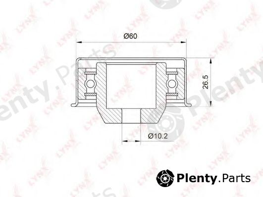  LYNXauto part PB-3015 (PB3015) Deflection/Guide Pulley, timing belt