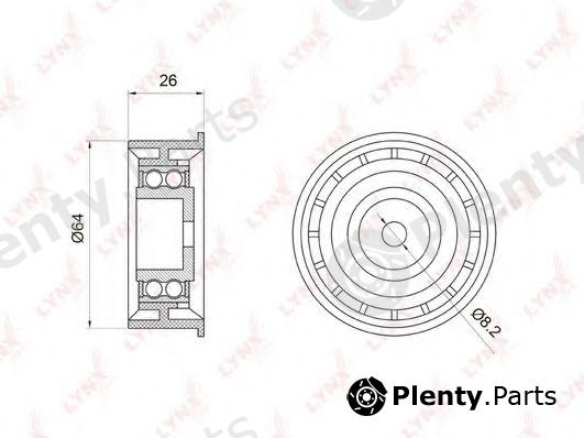  LYNXauto part PB-3022 (PB3022) Deflection/Guide Pulley, timing belt