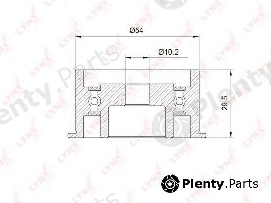  LYNXauto part PB-3040 (PB3040) Deflection/Guide Pulley, timing belt