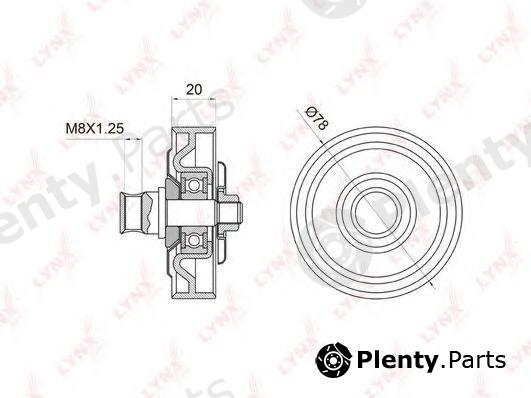  LYNXauto part PB-5006 (PB5006) Tensioner Pulley, v-ribbed belt