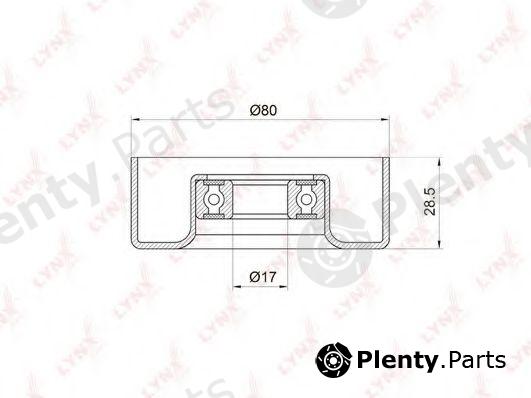  LYNXauto part PB-5010 (PB5010) Tensioner Pulley, v-ribbed belt